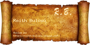 Reith Bulcsú névjegykártya